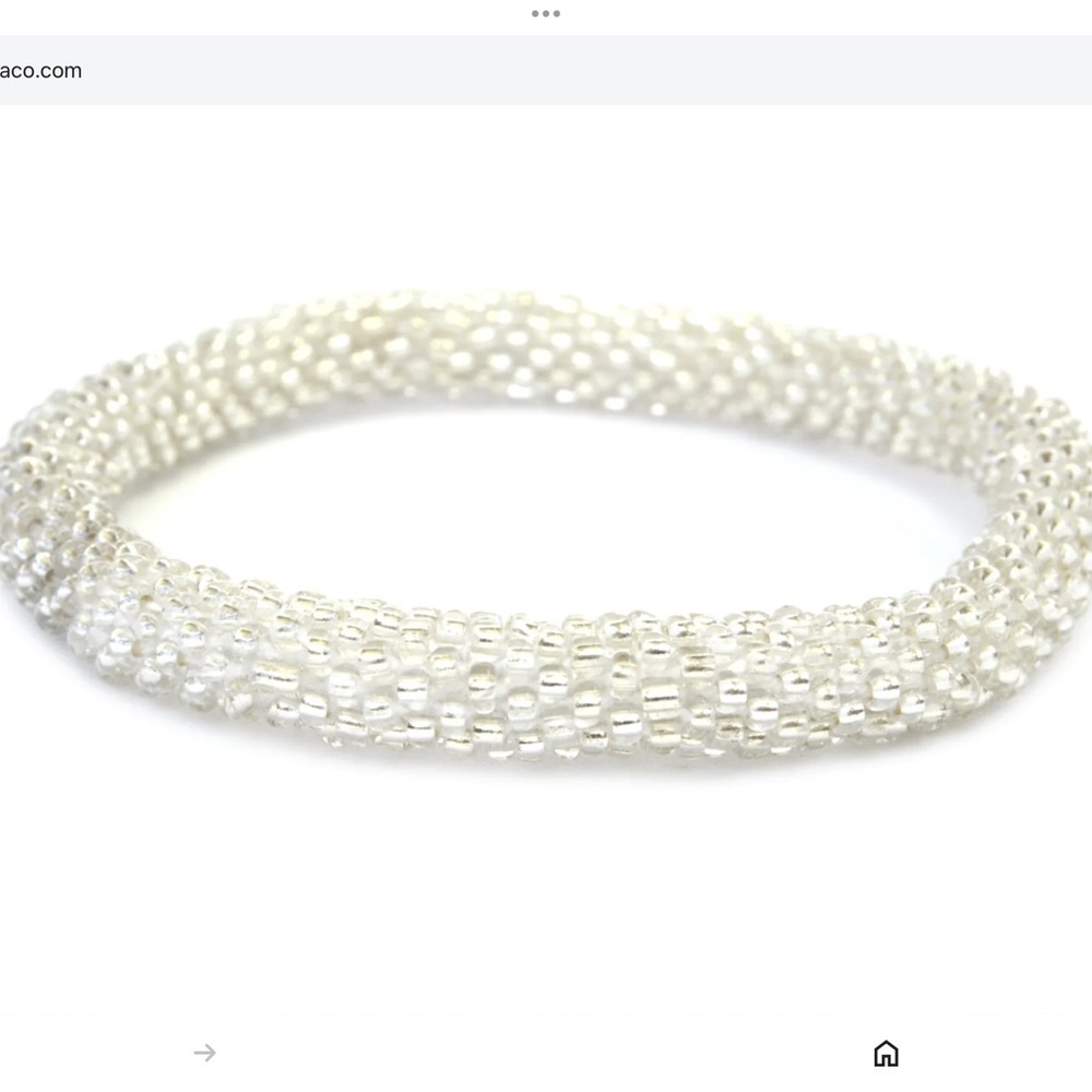 Sashka Handcrafted Glass Beaded Diamond Sparkle Bracelet |  Chic | Stackable